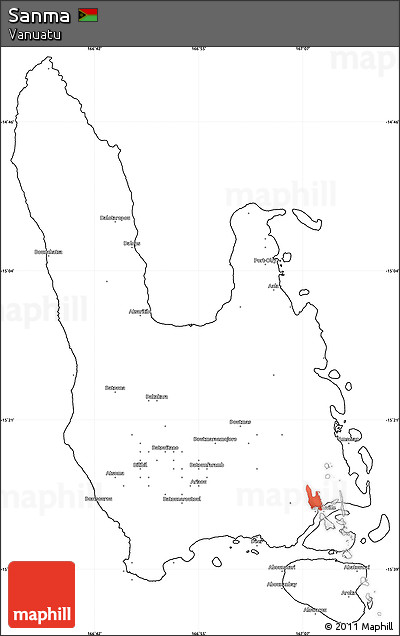 Blank Simple Map of Sanma