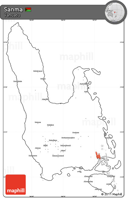 Blank Simple Map of Sanma
