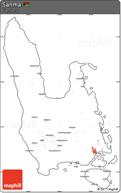 Blank Simple Map of Sanma