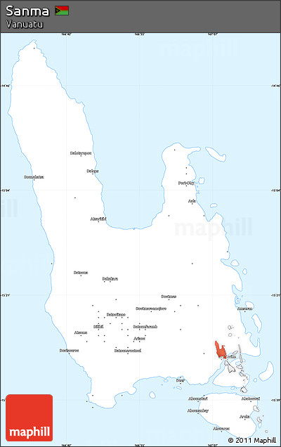Classic Style Simple Map of Sanma