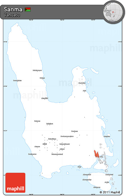Classic Style Simple Map of Sanma