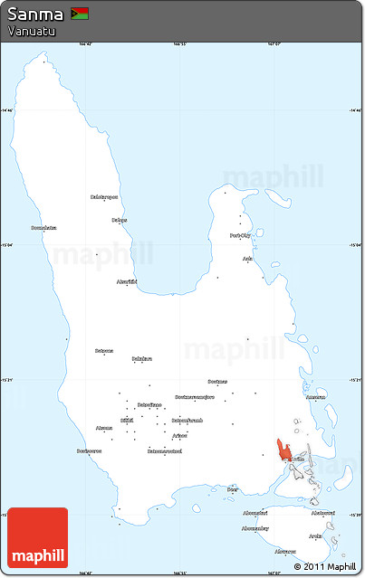 Classic Style Simple Map of Sanma