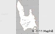 Gray Simple Map of Sanma, cropped outside