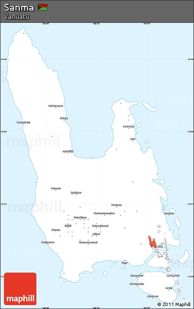 Gray Simple Map of Sanma