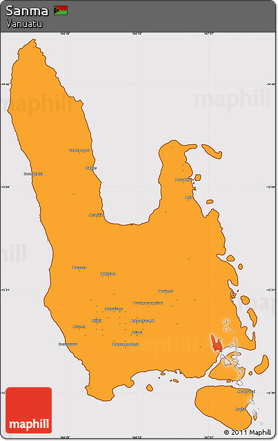 Political Simple Map of Sanma, cropped outside