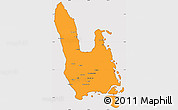 Political Simple Map of Sanma, cropped outside