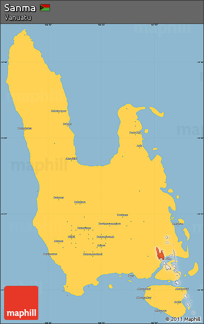 Savanna Style Simple Map of Sanma