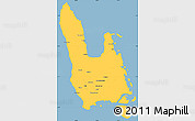 Savanna Style Simple Map of Sanma, single color outside