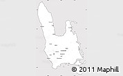 Silver Style Simple Map of Sanma, cropped outside