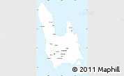 Silver Style Simple Map of Sanma, single color outside