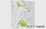 Physical 3D Map of Shefa, lighten, desaturated