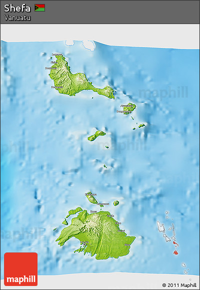 Physical 3D Map of Shefa, single color outside
