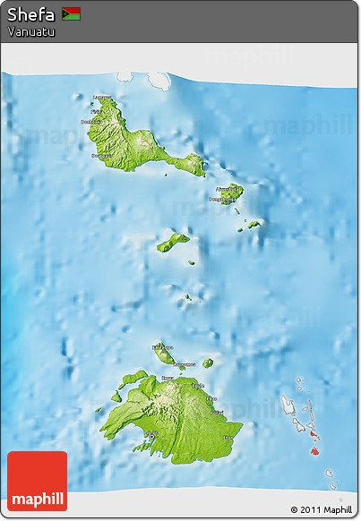 Physical 3D Map of Shefa, single color outside