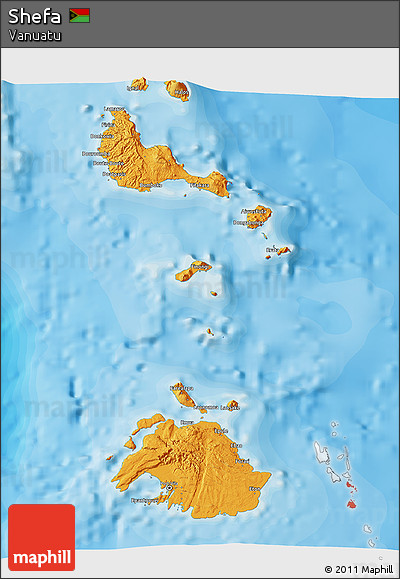 Political 3D Map of Shefa