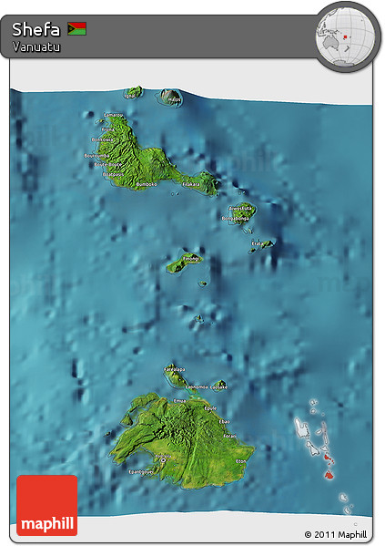 Satellite 3D Map of Shefa