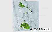 Satellite 3D Map of Shefa, lighten