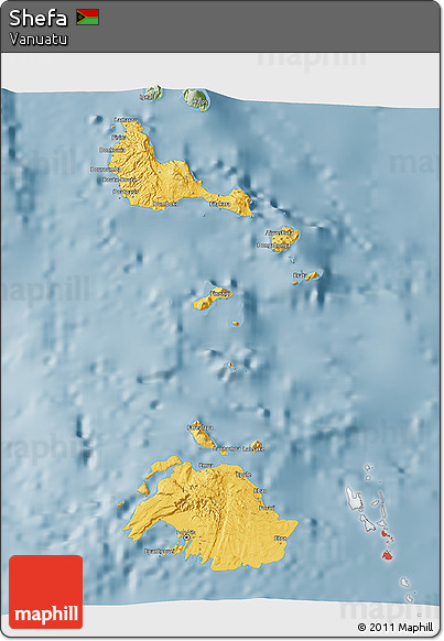 Savanna Style 3D Map of Shefa