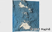 Shaded Relief 3D Map of Shefa, darken
