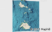Shaded Relief 3D Map of Shefa, satellite outside