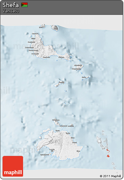 Silver Style 3D Map of Shefa