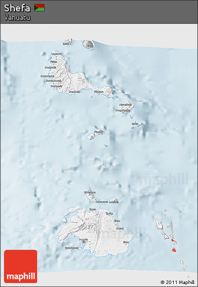 Silver Style 3D Map of Shefa