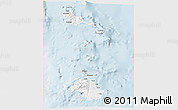 Silver Style 3D Map of Shefa, single color outside