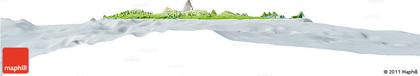 Physical Horizon Map of Shefa, lighten, semi-desaturated
