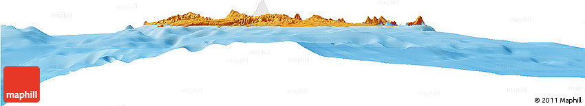 Political Horizon Map of Shefa, single color outside