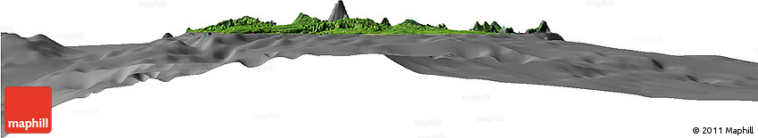 Satellite Horizon Map of Shefa, desaturated