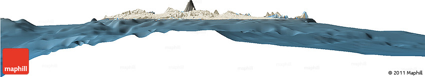 Shaded Relief Horizon Map of Shefa, darken