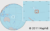 Gray Location Map of Shefa, highlighted country, within the entire country