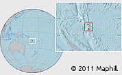 Gray Location Map of Shefa, highlighted country, hill shading