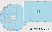 Gray Location Map of Shefa, highlighted country