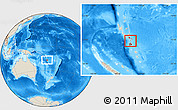 Shaded Relief Location Map of Shefa, within the entire country