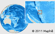 Shaded Relief Location Map of Shefa, highlighted country