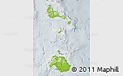 Physical Map of Shefa, lighten, semi-desaturated