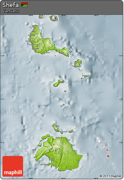 Physical Map of Shefa, semi-desaturated