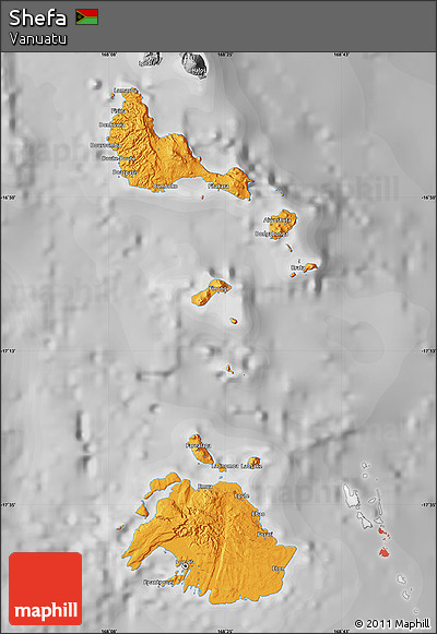 Political Map of Shefa, desaturated