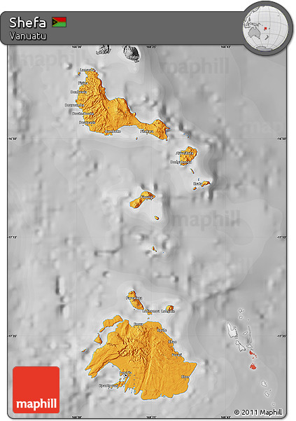 Political Map of Shefa, desaturated