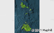 Satellite Map of Shefa, darken