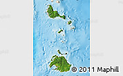 Satellite Map of Shefa, shaded relief outside