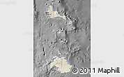 Shaded Relief Map of Shefa, darken, desaturated