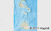 Shaded Relief Map of Shefa, physical outside