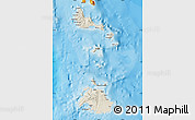 Shaded Relief Map of Shefa, political outside