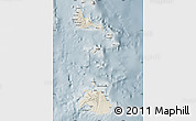 Shaded Relief Map of Shefa, semi-desaturated