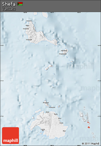 Silver Style Map of Shefa, single color outside