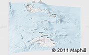 Gray Panoramic Map of Shefa, single color outside