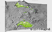 Physical Panoramic Map of Shefa, darken, desaturated