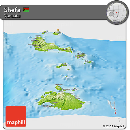 Physical Panoramic Map of Shefa