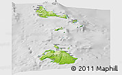 Physical Panoramic Map of Shefa, lighten, desaturated